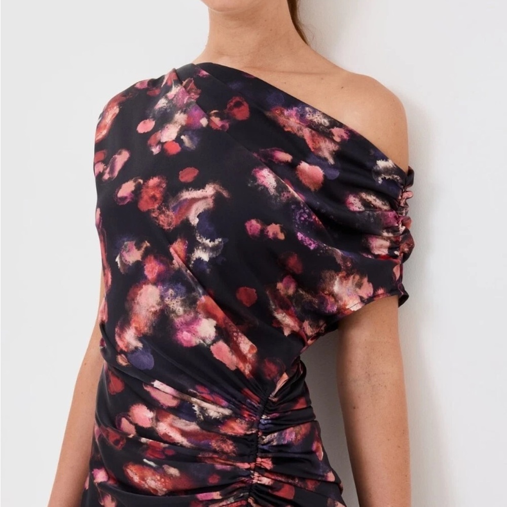 A.L.C. Asymmetrical Stretch Silk Maxi Dress Poppy Gown🌸